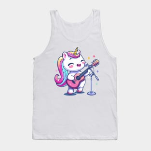 unicorn playing guitar Tank Top